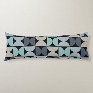 Mid-Century Modern blue green and grey   Body Cushion
