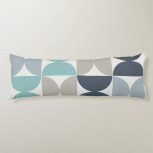 Mid-Century Modern blue green and grey Body Cushion