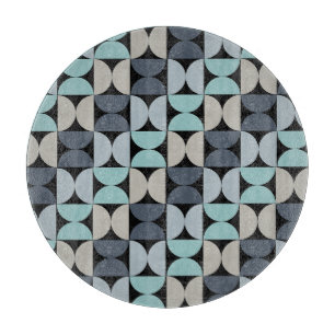 Mid-Century Modern blue green and grey   Cutting Board