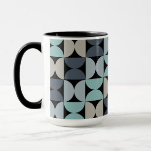 Mid-Century Modern blue green and grey   Mug