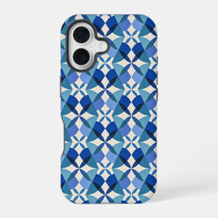 Mid-Century Modern Blue  iPhone 16 Case