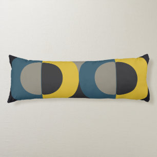Mid-Century Modern Blue yellow Gunmetal    Body Cushion