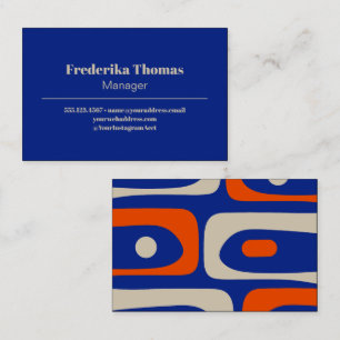 Mid Century Modern Bold Modernist Piquet Business Card