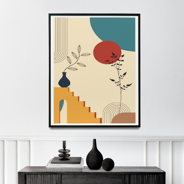 Mid-Century Modern Botanical Art Print,  Poster (Creator Uploaded)