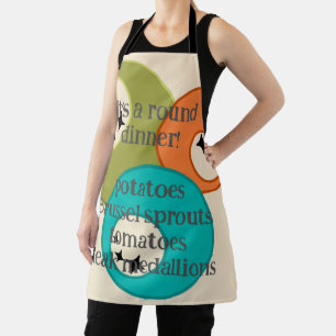 Mid-Century Modern Bowling Balls Apron