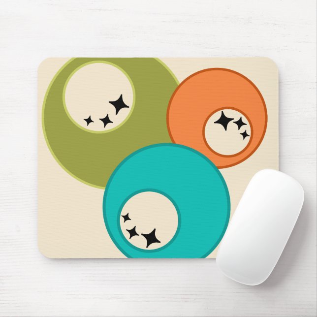 Mid-Century Modern Bowling Balls  Mouse Pad (With Mouse)