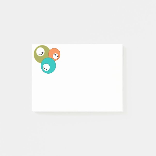Mid-Century Modern Bowling Balls  Post-it Notes (Front)