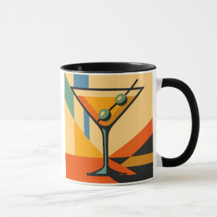 Mid Century Modern Bright Bauhaus Martini Mug