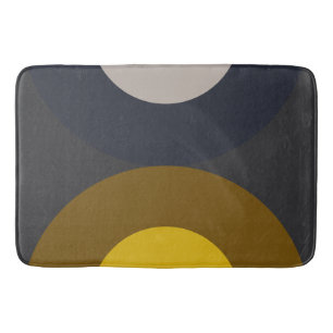 Mid-Century Modern Bronze Mustard Thunder  Bath Mat
