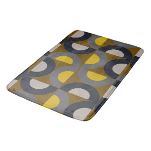 Mid-Century Modern Bronze Mustard Thunder    Bath Mat