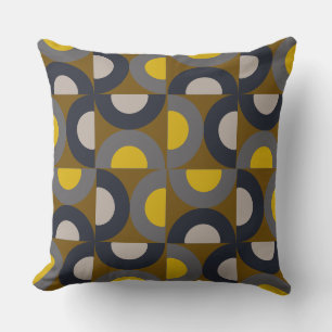 Mid-Century Modern Bronze Mustard Thunder Cushion