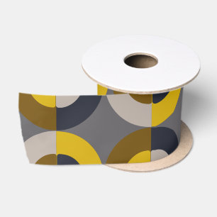 Mid-Century Modern Bronze Mustard Thunder Satin Ribbon