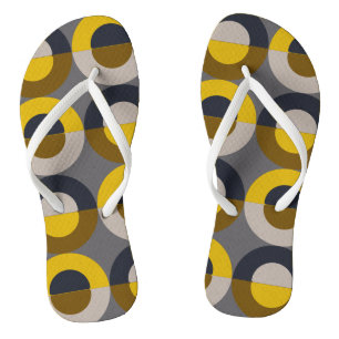 Mid-Century Modern Bronze Mustard Thunder     Thongs