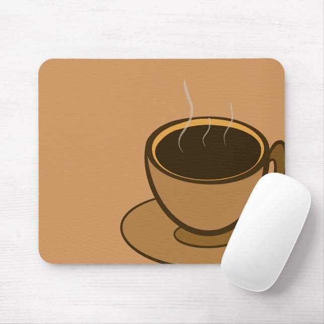 Mid Century Modern Brown Cosy Coffee Cup  Mouse Pad (With Mouse)