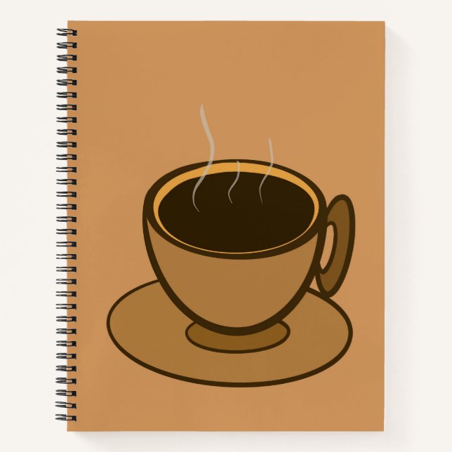 Mid Century Modern Brown Cosy Coffee Cup  Notebook (Front)