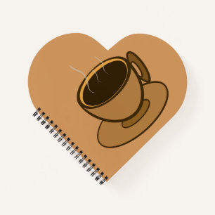 Mid Century Modern Brown Cosy Coffee Cup Notebook