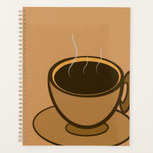 Mid Century Modern Brown Cosy Coffee Cup Planner