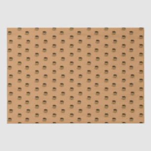 Mid Century Modern Brown Cosy Coffee Cup Tissue Paper