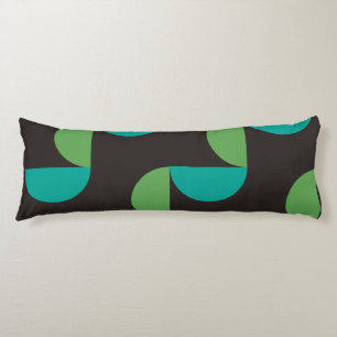 Mid-Century Modern Brown green and turquoise Body Cushion