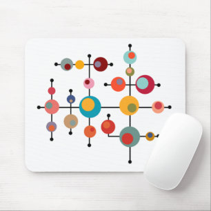 Mid-Century Modern Bubbles Mouse Pad