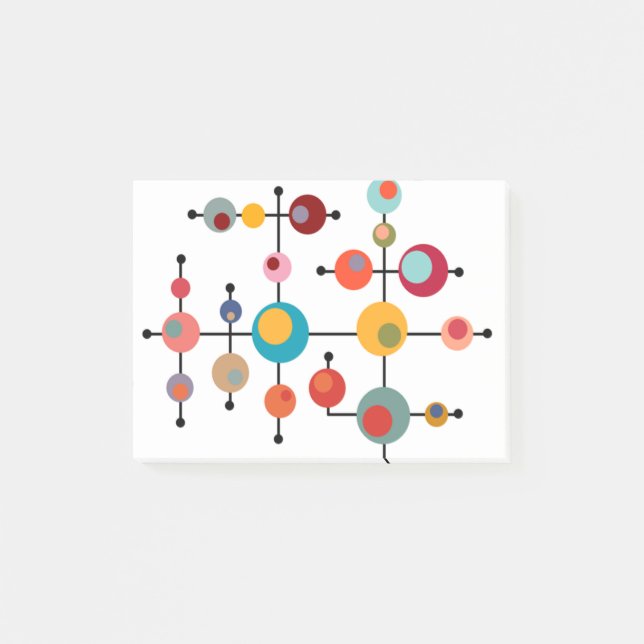 Mid-Century Modern Bubbles  Post-it Notes (Front)