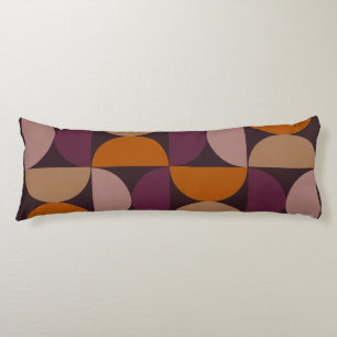 Mid-Century Modern Burnt Wine Eclipse Body Cushion