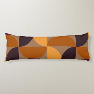 Mid-Century Modern Burnt Wine Eclipse   Body Cushion