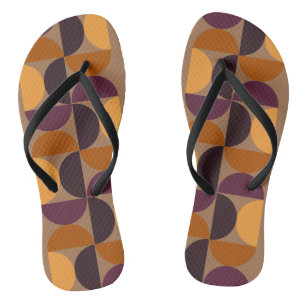 Mid-Century Modern Burnt Wine Eclipse    Thongs
