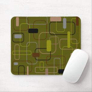 Mid-Century Modern Camouflage Mouse Pad