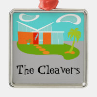 Mid Century Modern Cartoon House Ornament