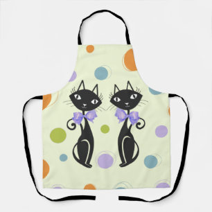 Mid Century Modern Cat Apron