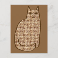 Mid-Century Modern Cat, Beige and Light Brown