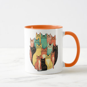 Mid-Century Modern Cat Collective Mug
