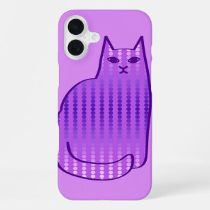 Mid-Century Modern Cat, Orchid and Purple iPhone Case