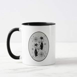 Mid Century Modern Cats Art  Mug