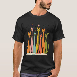 Mid Century Modern Cats Vintage Retro 50s 60s Styl T-Shirt