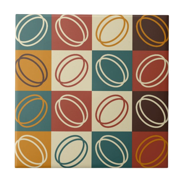 Mid Century Modern Ceramic Tile (Front)