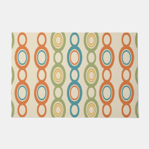 Mid Century Modern Chain Links Colourful Doormat