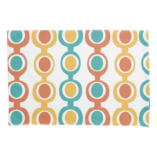 Mid-Century Modern Chain  Pillowcase (Front)