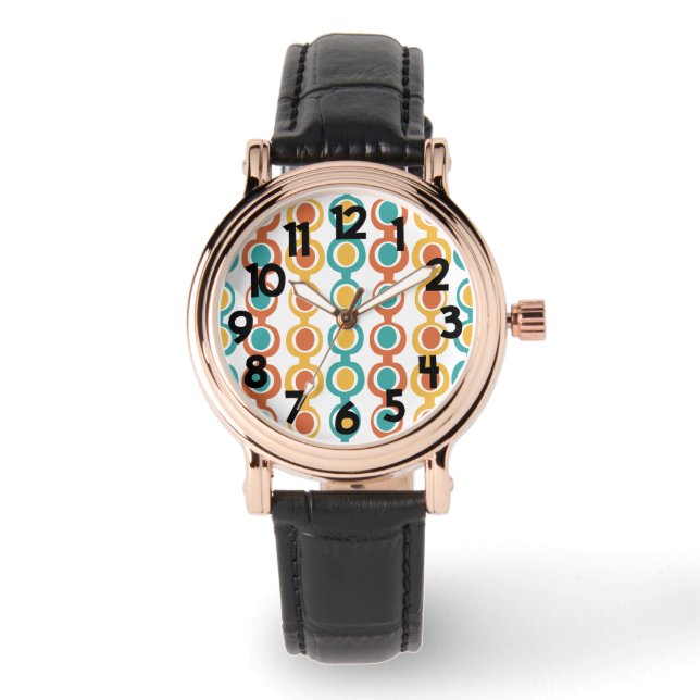 Mid-Century Modern Chain  Watch (Front)