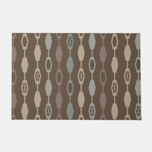 Mid Century Modern Chains Earth Tones Doormat