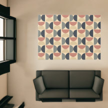 Mid Century Modern Charcoal Salmon 