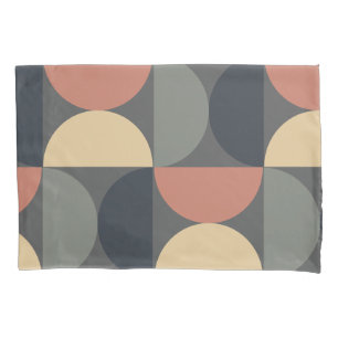 Mid Century Modern Charcoal Salmon Pillowcase