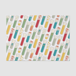 Mid Century Modern Chemistry Test Tube Stripe Tissue Paper