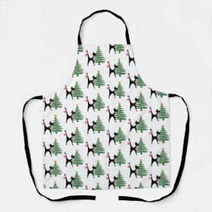 Mid-century Modern Christmas 1950's Atomic Cat Apron