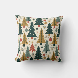 Mid-Century Modern Christmas Cushion