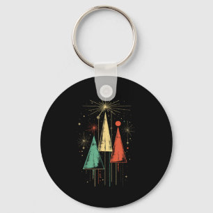 Mid Century Modern Christmas Key Ring