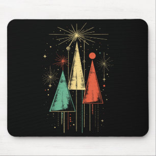 Mid Century Modern Christmas Mouse Pad