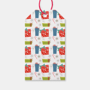 Mid Century Modern Christmas Present & Candy Cane Gift Tags