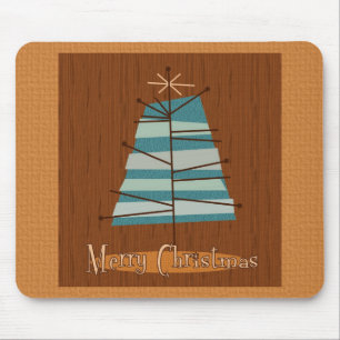 Mid Century Modern Christmas Tree Mouse Pad